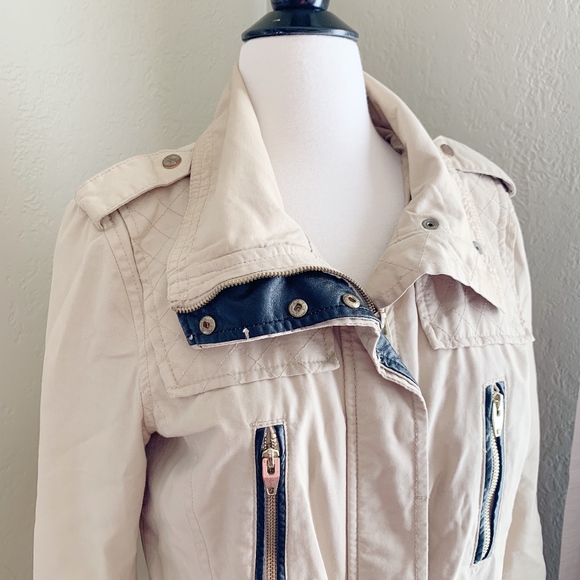 H&M Tan Full Zip Trench Jacket - Picture 3 of 7